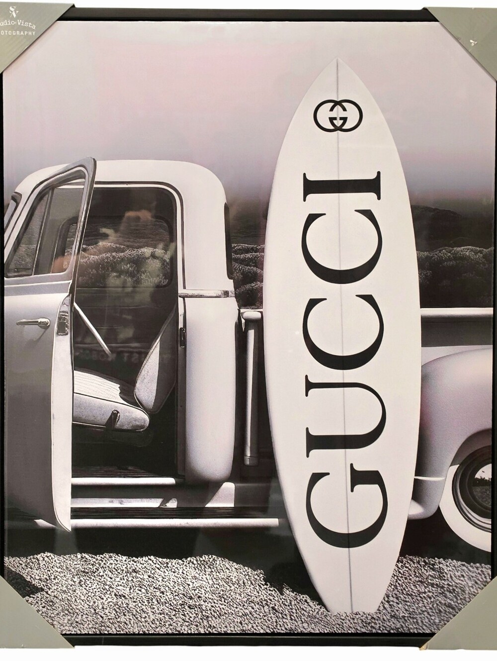 Studio Vista Photography Gucci Surfboard Vintage Truck Glossy Framed Wall Decor